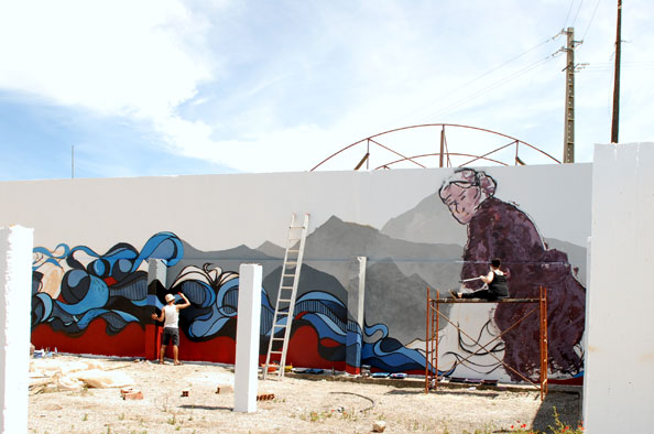 Arte urbana na aldeia