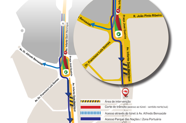 Moscavide: encerrado acesso ao túnel da Praça José Queirós 