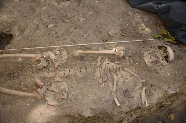 Escavação de emergência em Bucelas revela necrópole do século XVII
